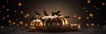 moon pumpkin mystery horror bat background fear table halloween night blue. Generative AI. Royalty Free Stock Photo