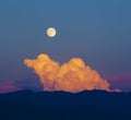 Moon from red cloud Royalty Free Stock Photo