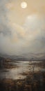 Spectacular Countryside Painting With Lone Fig - Atmospheric And Moody Landscape