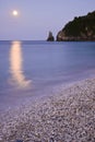 Moon with reflection over the sea Royalty Free Stock Photo