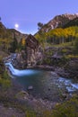 Moon Rise Crystal Mill Colorado Landscape Royalty Free Stock Photo