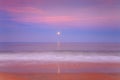 Moonrise over the ocean Royalty Free Stock Photo