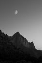 moon rise over zion