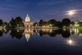 The United States Capitol Building at night Royalty Free Stock Photo