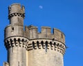 Moon Rising Above Arundel Castle in West Sussex, UK