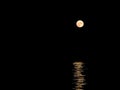 Moon Rising Above Sea Royalty Free Stock Photo