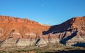 Moon Rising Over the Scenic Escalante Grand Staircase National Monument Utah Royalty Free Stock Photo