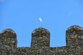 Moon rising over the towers at Fasil Ghebbi, Gondar, Ethiopia