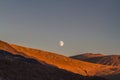 Moon rising over welsh hillside Royalty Free Stock Photo