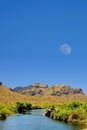 Moon Rising Salt River Recreation Area Arizona Royalty Free Stock Photo