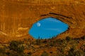 Moon rising thru North Window Royalty Free Stock Photo