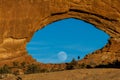 Moon rising thru North Window Royalty Free Stock Photo