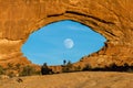 Moon rising thru North Window Royalty Free Stock Photo