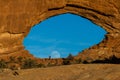 Moon rising thru North Window Royalty Free Stock Photo