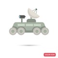 Moon rover color flt icon for web and mobile design Royalty Free Stock Photo