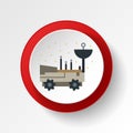 Moon rover colored button icon. Element of space illustration. Signs and symbols icon can be used for web, logo, mobile app, UI, Royalty Free Stock Photo