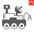 Moon rover glyph icon