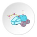 Moon rover icon, cartoon style Royalty Free Stock Photo