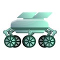 Moon rover icon, cartoon style Royalty Free Stock Photo