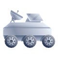 Moon rover icon, cartoon style Royalty Free Stock Photo