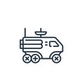 moon rover icon vector from vehicles transportation concept. Thin line illustration of moon rover editable stroke. moon rover