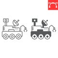Moon rover line and glyph icon
