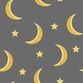 Moon seamless pattern for children design. Wrapping texture design.