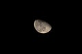 Moon seen at night. The craters of the moon.