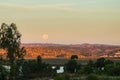 Moon setting over Portugal