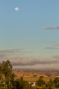 Moon setting over the Portugal and the Guadiana River