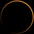 Near perfect annular eclipse of the sun Royalty Free Stock Photo