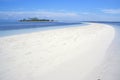 The moon shape curved beach of Pontod island is the tourist destination located near Panglao island, Bohol, The Philippines Isola Royalty Free Stock Photo