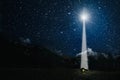 moon shines over the manger of christmas of Jesus Christ. Royalty Free Stock Photo