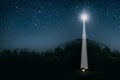 The moon shines over the manger of christmas of Jesus Christ Royalty Free Stock Photo