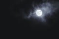 Moon shining on the cloudy sky Royalty Free Stock Photo