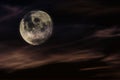 Moon sky and clouds . Royalty Free Stock Photo