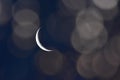 Moon in the sky, Patagonia, Royalty Free Stock Photo