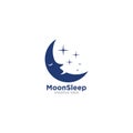 Moon Sleep Creative Concept Logo Design Template