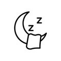 Moon, sleep icon. Simple line, outline vector elements of free time icons for ui and ux, website or mobile application