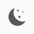 Moon star icon, sky, night, space, dream, moon, star