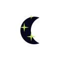 moon and stars icon. Element of colored web icon for mobile concept and web apps. Detailed moon and stars icon can be used for web Royalty Free Stock Photo