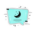 Moon and stars icon. Night sign. Sleep symbol. Vector