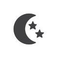 Moon and stars icon