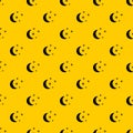 Moon and stars pattern vector Royalty Free Stock Photo