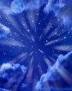 Moon Stars Sky Background