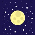 Moon Stars Royalty Free Stock Photo