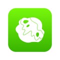 Moon stone icon digital green