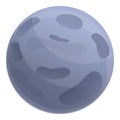 Moon stone planet icon, cartoon style