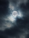 Moon in the stormy night sky Royalty Free Stock Photo