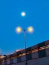 Moon and street light